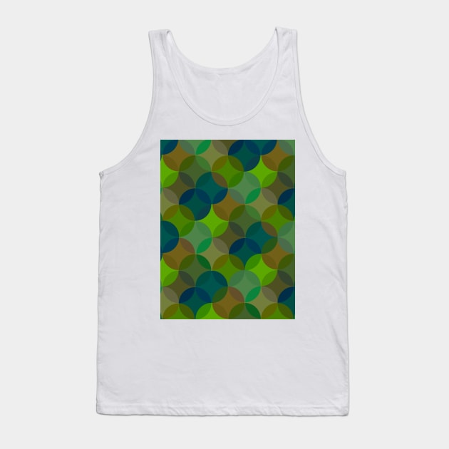 Interlocking Circles - Green Tank Top by Obstinate and Literate